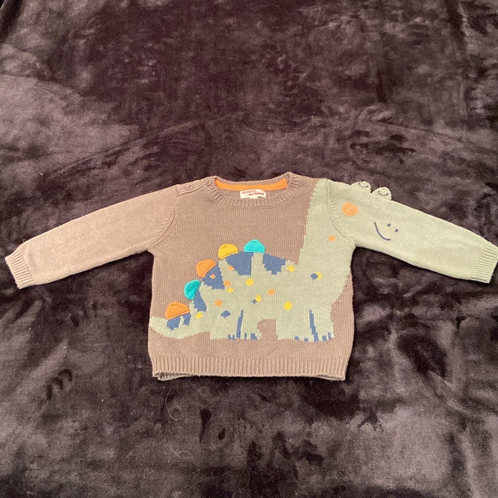 🍭12 months Dino sweater « du pareil au même » from France